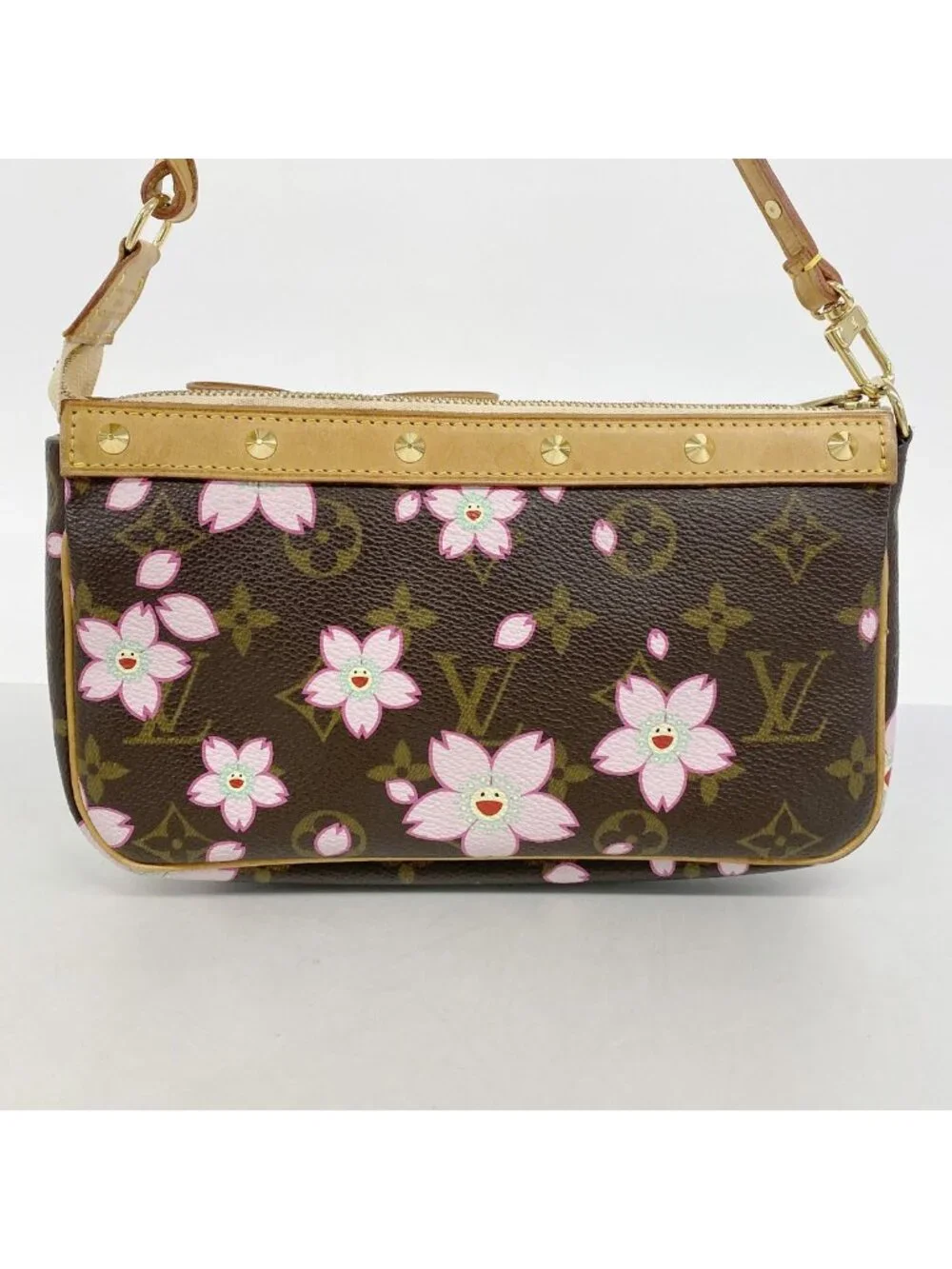 Louis Vuitton Pouch Monogram Cherry Blossom Pochette Accessoires Brown Takashi